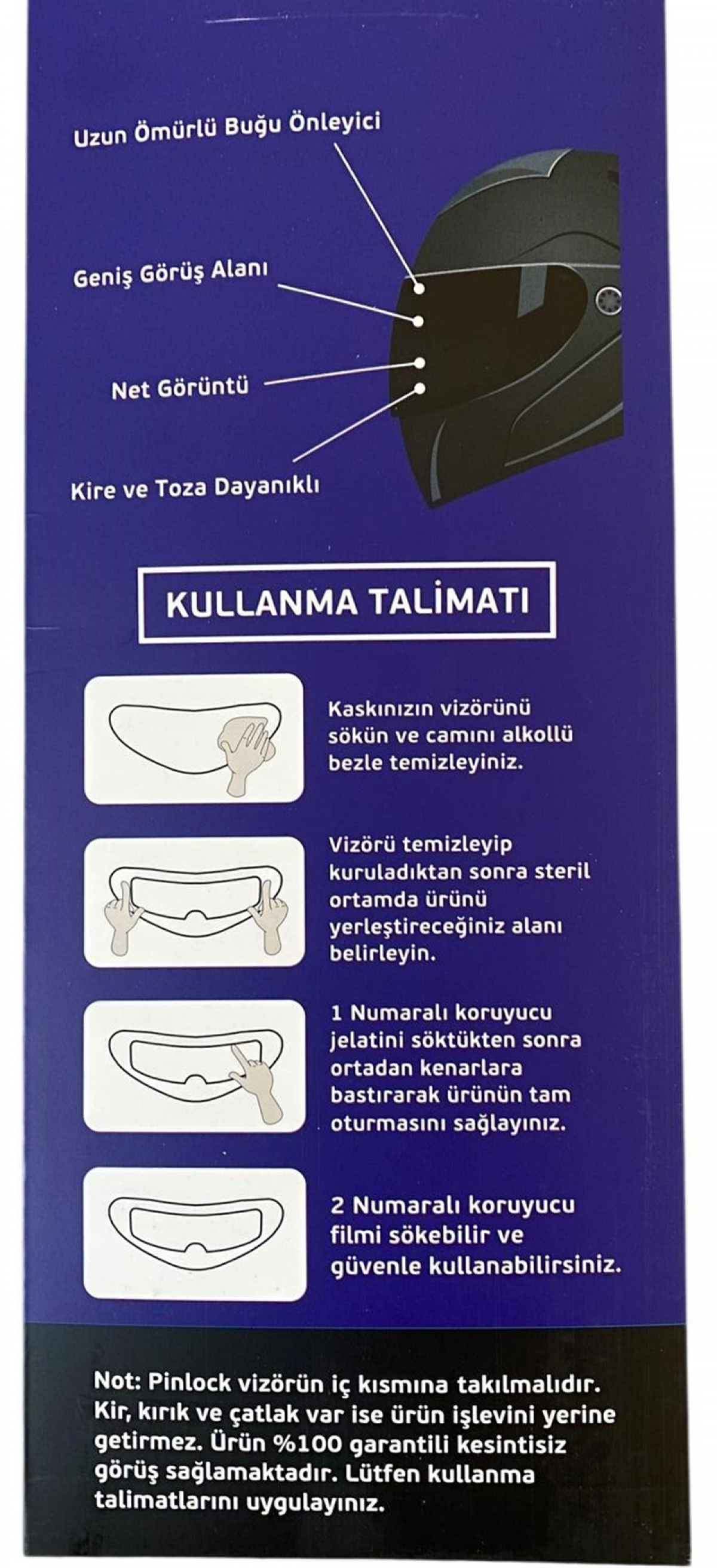 Pinlock Kask (buğu Önleyici) Lüx Ithal Universal