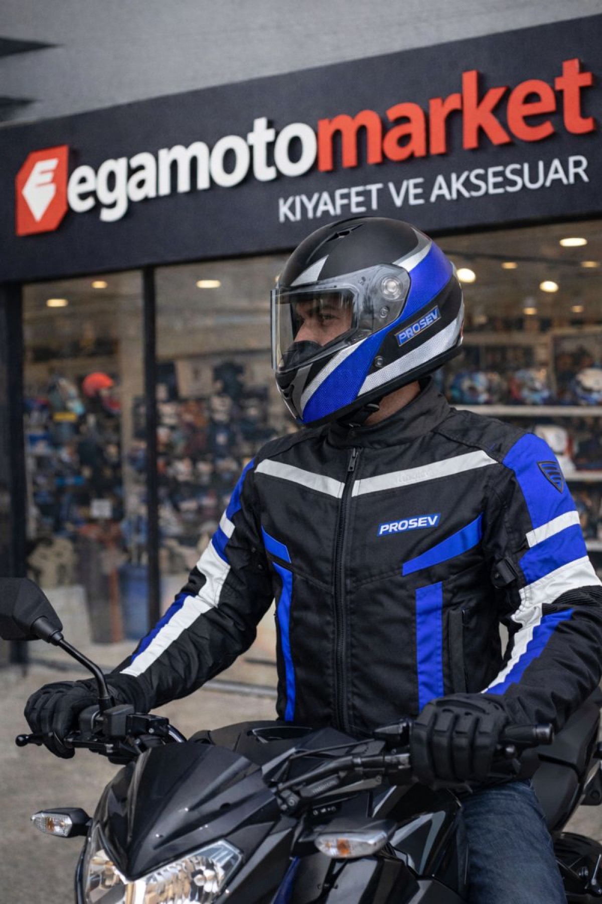 Prosev Jkt01 Blue 4 Mevsim Motosiklet Montu – Mavi Ce Onaylı, Reflektörlü, Dayanıklı Kumaşlı