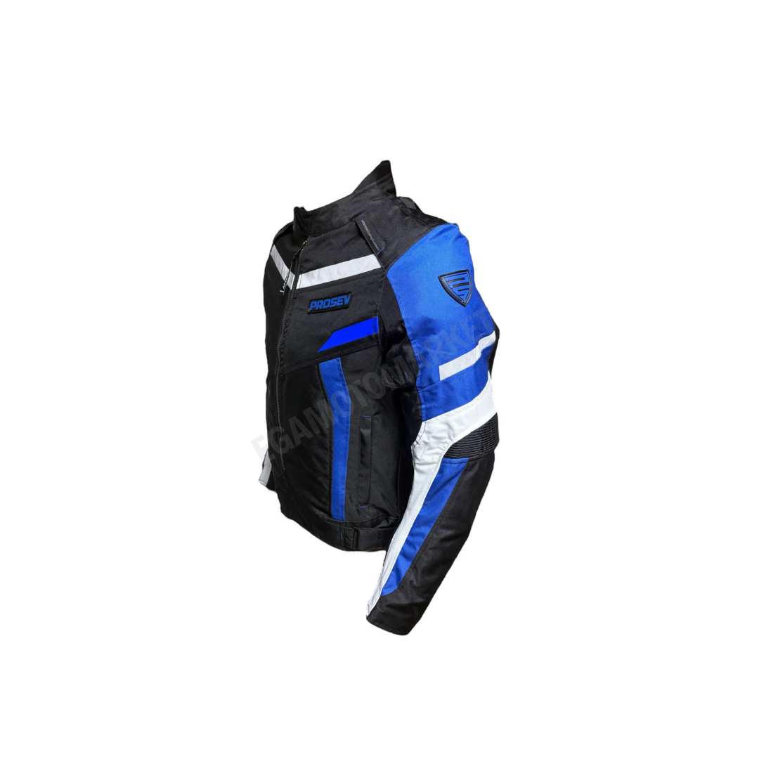 Prosev Jkt01 Blue 4 Mevsim Motosiklet Montu – Mavi Ce Onaylı, Reflektörlü, Dayanıklı Kumaşlı