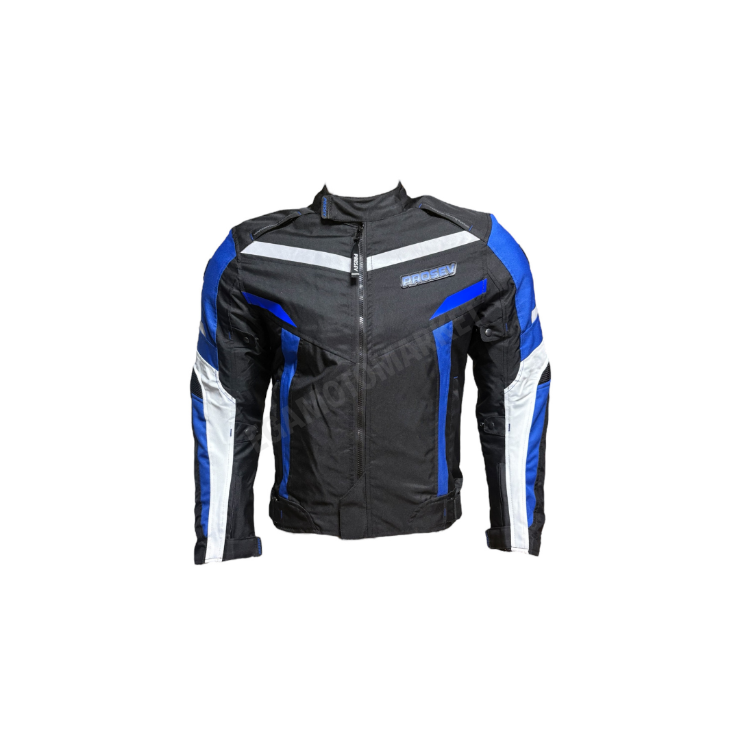Prosev Jkt01 Blue 4 Mevsim Motosiklet Montu – Mavi Ce Onaylı, Reflektörlü, Dayanıklı Kumaşlı