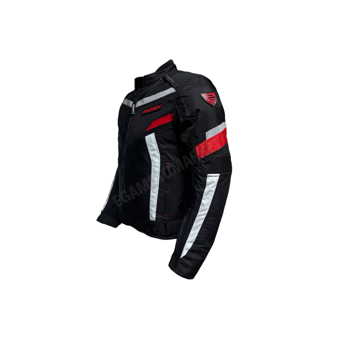 Prosev Jkt01 Red 4 Mevsim Motosiklet Montu – Kırmızı Ce Onaylı, Reflektörlü, Dayanıklı Kumaşlı