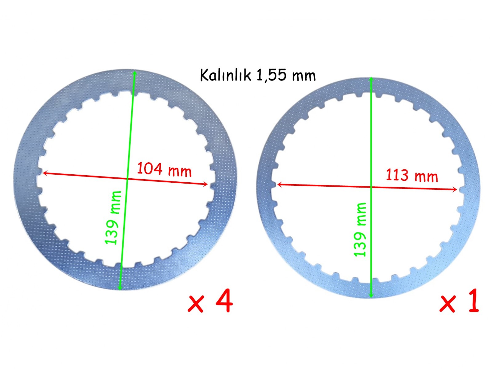 Rks R 250 Debriyaj Balata Sacı Seti 4+1