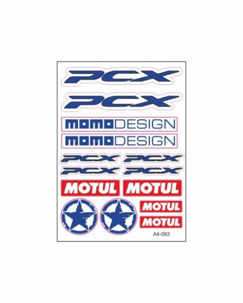 A4 Sticker Seti Honda Mavi Pcx Momo Desıgn - Motul 093
