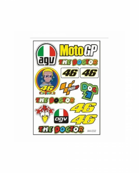 A4 Sticker Seti The Doctor 46 - Motogp Agv