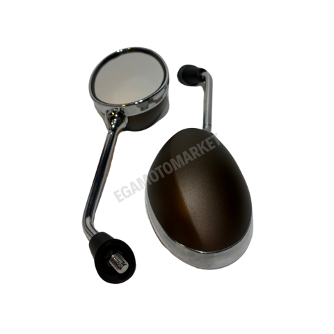 Arora Cappucino 50 125 Kahverengi Ayna Takımı | Sağ Ve Sol Uyumlu Dikiz Aynası