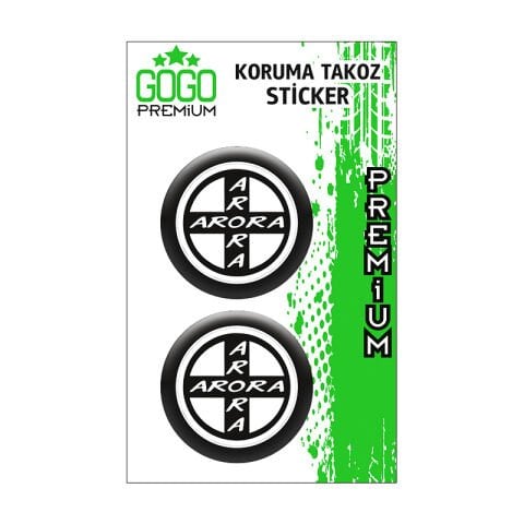 Arora Koruma Takozu 4x4 (2'li) Damla Sticker Seti
