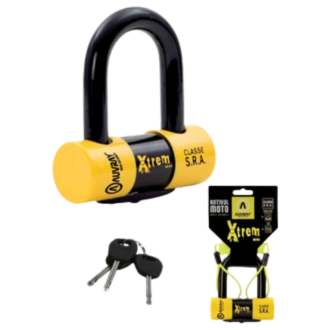 Auvray Xtrem Mini U Disk Kilidi 52 X 65 Mm + Hatırlatma Kablosu