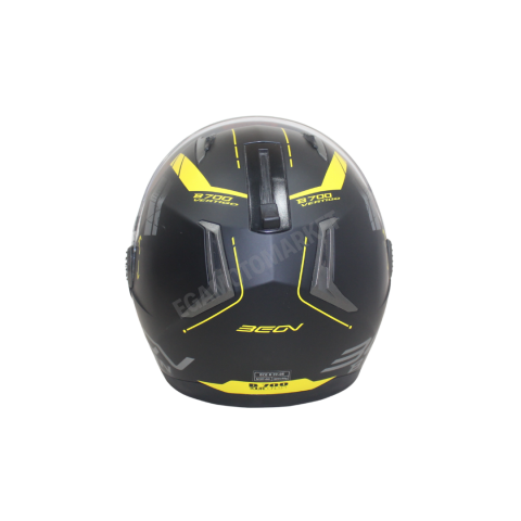 Beon Çene Açılır Siyah Sarı Kask – Ece R22.05 Onaylı M Beden (57-58 Cm)