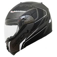 Beon Çene Açılır Vizörlü Kask B700 Air Tek Siyah , Gri