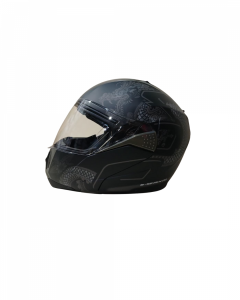 Beon Çene Açılır Vizörlü Kask B700 Ejderha Desen