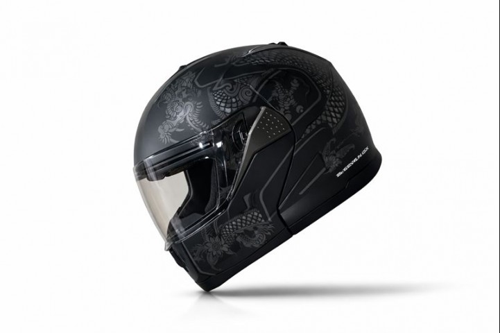 Beon Çene Açılır Vizörlü Kask B700 Ejderha Desen