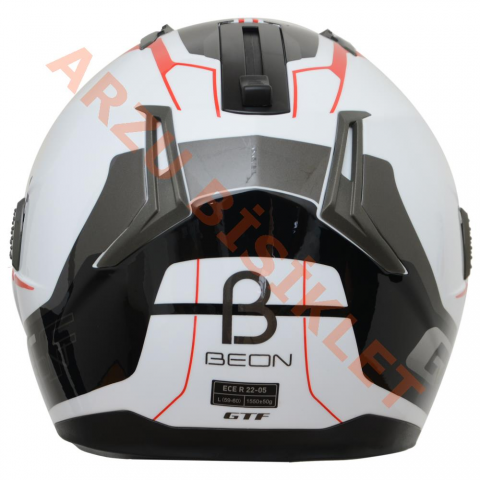 Beon Çene Açılır Vizörlü Kask B700 Siyah , Beyaz B-shock