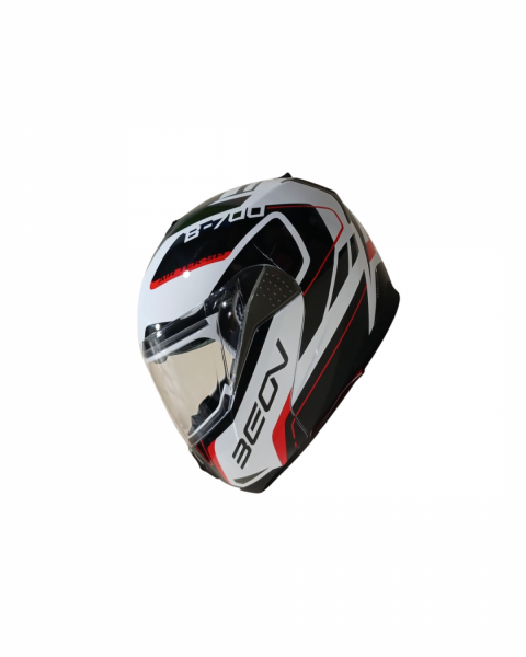 Beon Çene Açılır Vizörlü Kask B700 Siyah,kırmızı Aır Tek