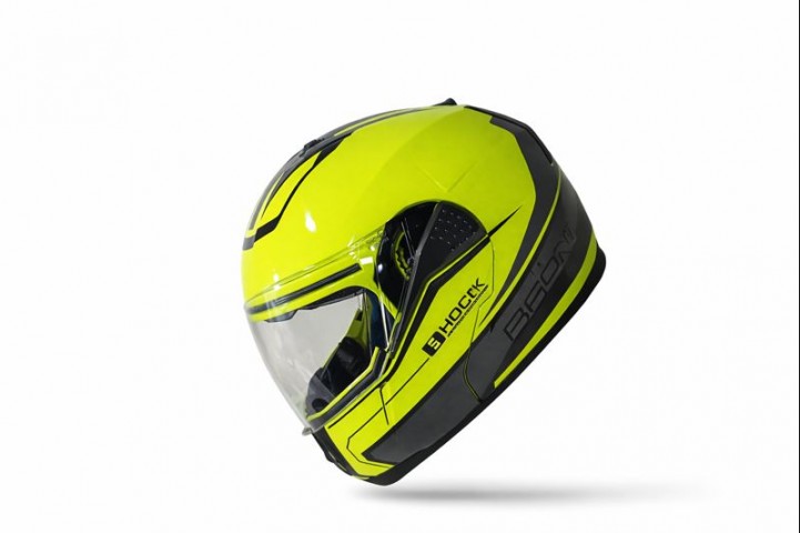 Beon Çene Açılır Vizörlü Kask Neon Sarı B-shock