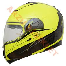 Beon Çene Açılır Vizörlü Kask Neon Sarı B-shock