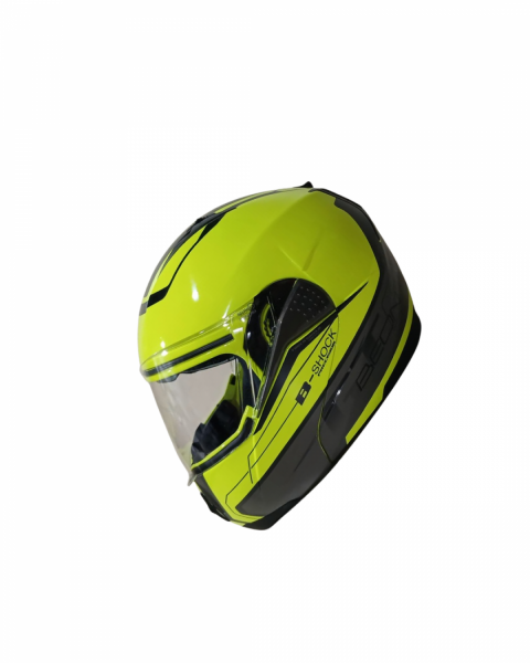 Beon Çene Açılır Vizörlü Kask Neon Sarı B-shock