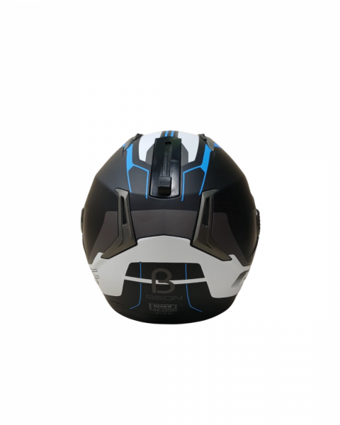 Beon Kask Çene Açılır Vizörlü B700 Siyah Mavi B-shock
