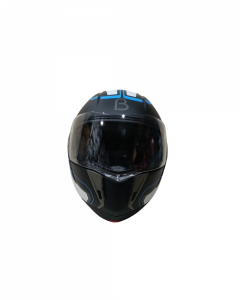 Beon Kask Çene Açılır Vizörlü B700 Siyah Mavi B-shock