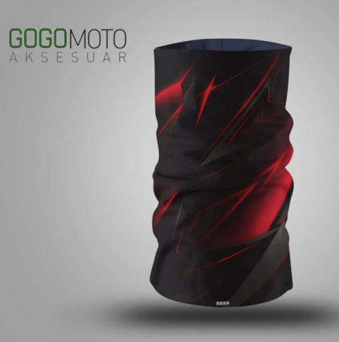 Buff Boyunluk Kırmızı Detay