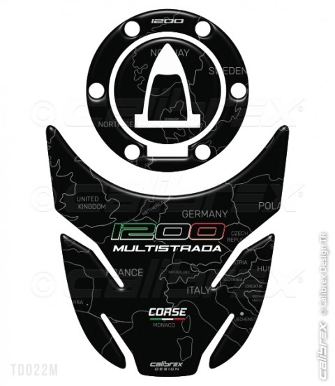 Calibrex Ducati Multistrada 1200 (2011-2014) Siyah Tankpad