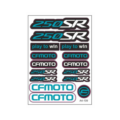 Cf Moto 250sr Sticker Seti Tek Paket Çoklu Play To Win