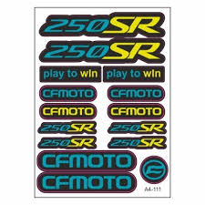 Cf Moto 250sr Tek Paket Çoklu Sticker