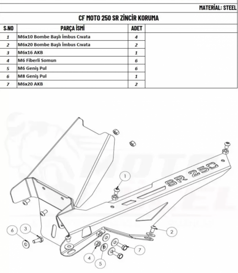 Cf Moto 250sr Zincir Koruma (2020-2024)