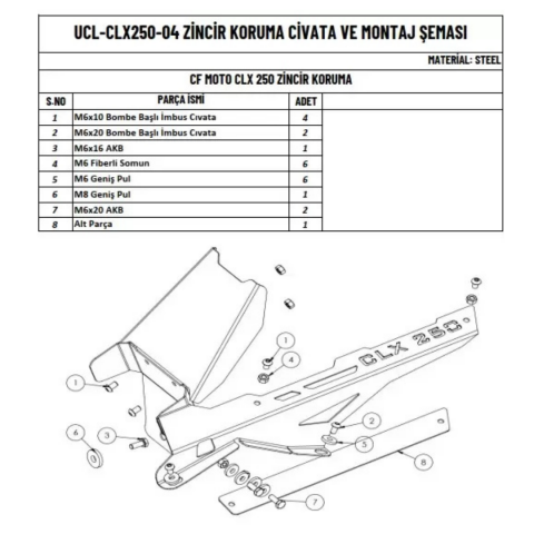 Clx 250 Zincir Koruma