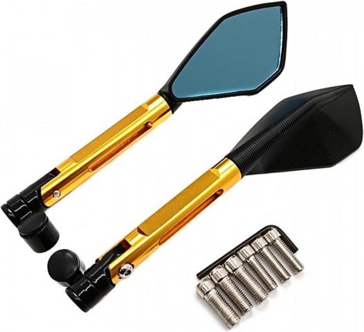 Dekoratif Racing / Scooter / Naked Modeller Ayna Takım Sarı (gold)