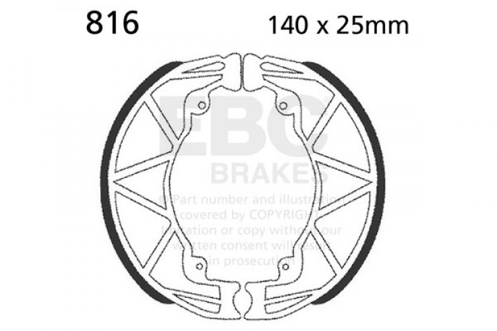 (ebc) Vespa Primavera 125 / 150 - Sprint 125 - 150 Arka Fren Balatası (kampana)
