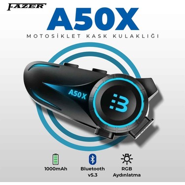 İnterkom Fazer A50x-0585 / A52-2x-0735 Kask Bluetooth Kulaklık – Evrensel, V5.3, Ip67