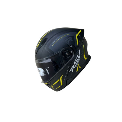 Fazer Helmets Fr-913 Full Face Kask – Mat Siyah Sarı, Ce Onaylı, Güneş Vizörlü
