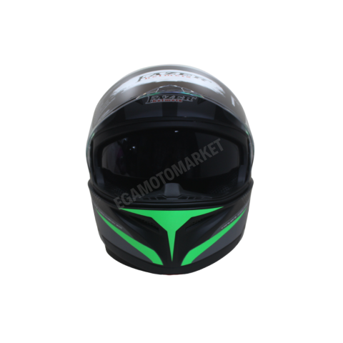 Fazer Helmet Zebra Flourosan Green Full Face Çene Açılır Kask – Ce Belgeli, Siyah Güneş Vizörlü