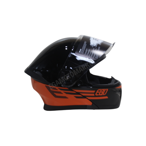 Fr-965 Ego29 Glossy Flourosan Red Çene Açılır Kask – Siyah,turuncu Güneş Vizörlü, Ce