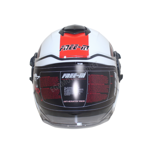 Freem Fr-665 Circle White Yarım Camlı Kask – Beyaz Güneş Vizörlü, Ce