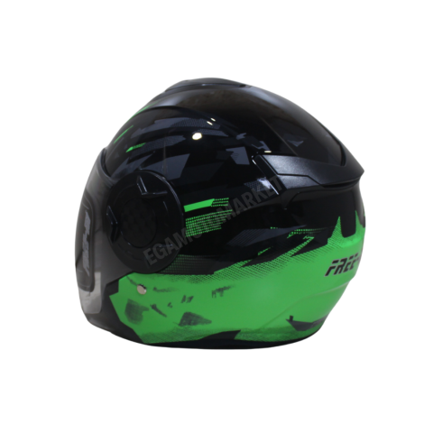 Freem Fr-665 Green Yarım Camlı Kask – Siyah,yeşil Güneş Vizörlü, Ce