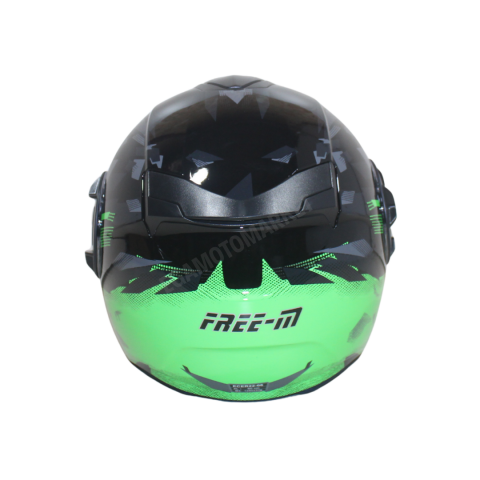 Freem Fr-665 Green Yarım Camlı Kask – Siyah,yeşil Güneş Vizörlü, Ce