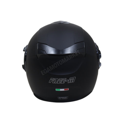 Freem Fr-665 Mat Black Yarım Camlı Kask – Siyah Güneş Vizörlü, Ce