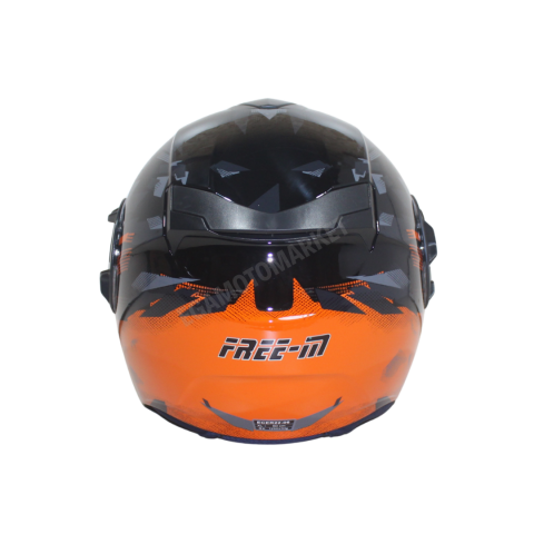 Freem Fr-665 Orange Arrow Yarım Camlı Kask – Turuncu,siyah Güneş Vizörlü, Ce