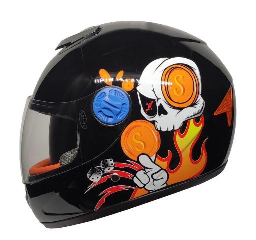 Freem Helmets Çocuk Kaskı Full Face (child Helmet) Skull Black