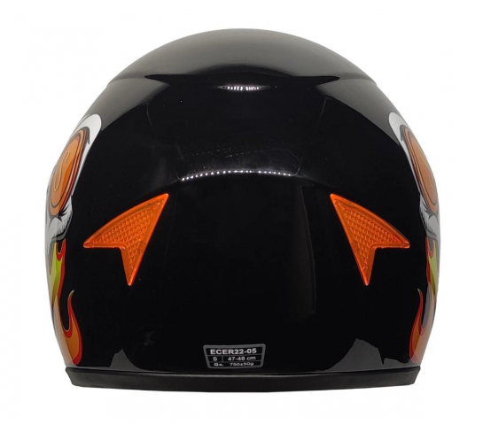 Freem Helmets Çocuk Kaskı Full Face (child Helmet) Skull Black
