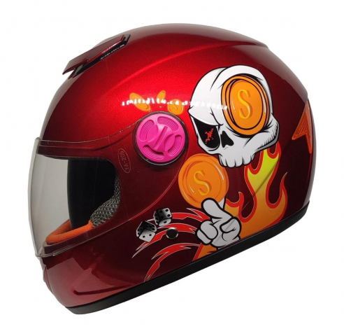 Freem Helmets Çocuk Kaskı Full Face (child Helmet) Skull Red