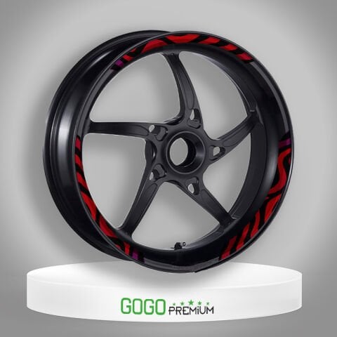 (gogo) Honda Pcx 125 / 150 (2011-2026) Uyumlu (mor-kırmızı) Zebra Desen (1 Set)