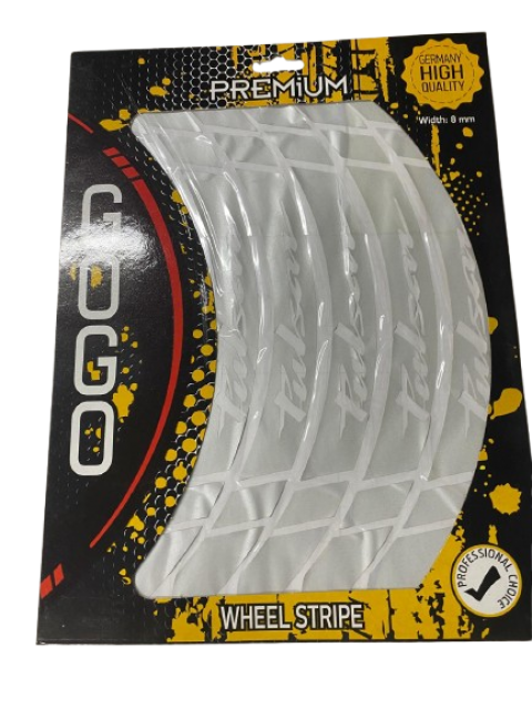 Gogo Premium Bajaj Pulsar 200rs Komple Jant Sticker Beyaz (tek Jant İçin)