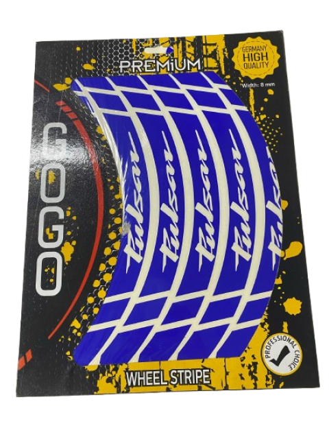 Gogo Premium Bajaj Pulsar 200rs Komple Jant Sticker Mavi Beyaz (tek Jant İçin)