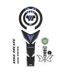 Gogo Yamaha Mt07 Set Mavi Siyah Tank Pad (2018-2020)