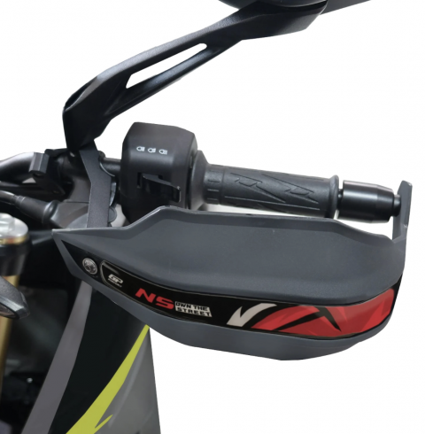 Gp Kompozit Bajaj Pulsar Ns 400 Z (2025-2026) Uyumlu Plastik Elcik Koruma (siyah-kırmızı)