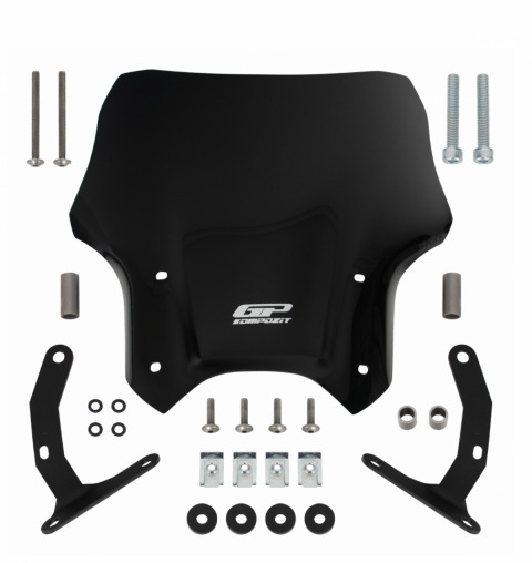 Gp Kompozit Honda Cb 125r / Cb 250r (2012-2024) Uyumlu Kısa Ön Cam (siyah) 33cm