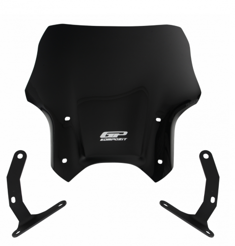 Gp Kompozit Honda Cb 125r / Cb 250r (2012-2024) Uyumlu Kısa Ön Cam (siyah) 33cm