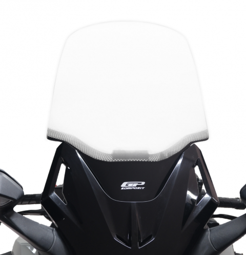 Gp Kompozit Honda Forza 250 (2021-2026) Uyumlu Baskılı Ön Tur Camı (şeffaf) 57cm